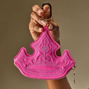 Bath and Body Works Disney Princess Aurora Crown Keychain Coin Purse Charm